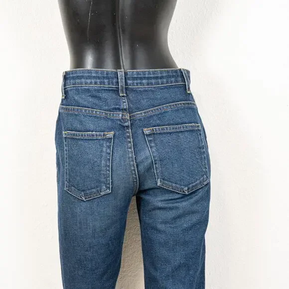 Khaite Benny Cropped Flare Raw Denim Jeans size 26
